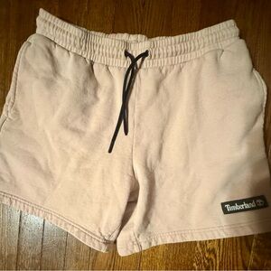 Timberland Mens Woven Badge Fleece Sweat Shorts Light Pink M